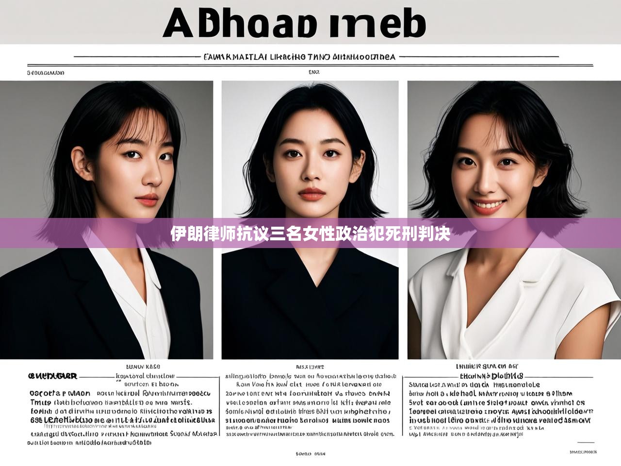 伊朗律师抗议三名女性政治犯死刑判决