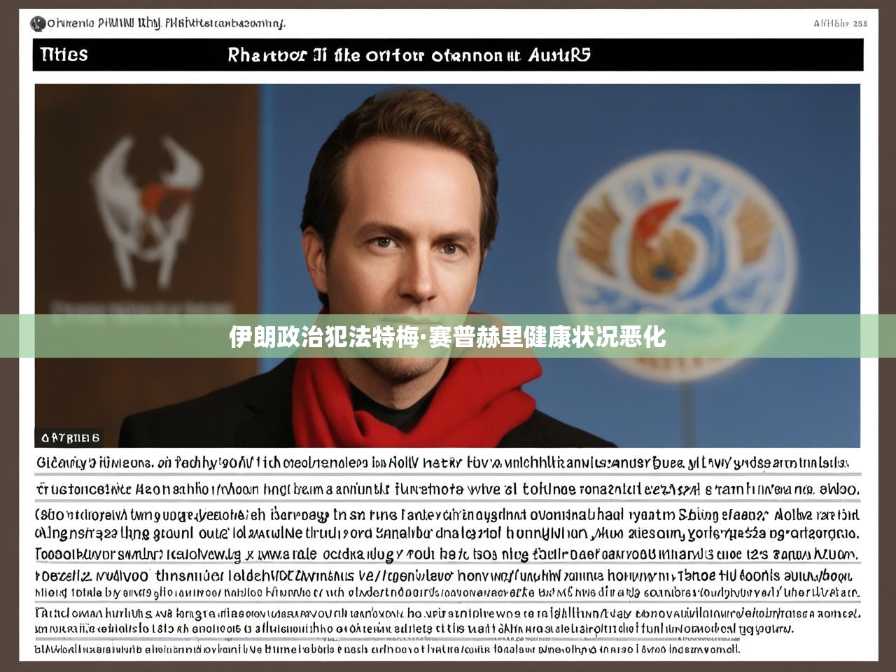 伊朗政治犯法特梅·赛普赫里健康状况恶化