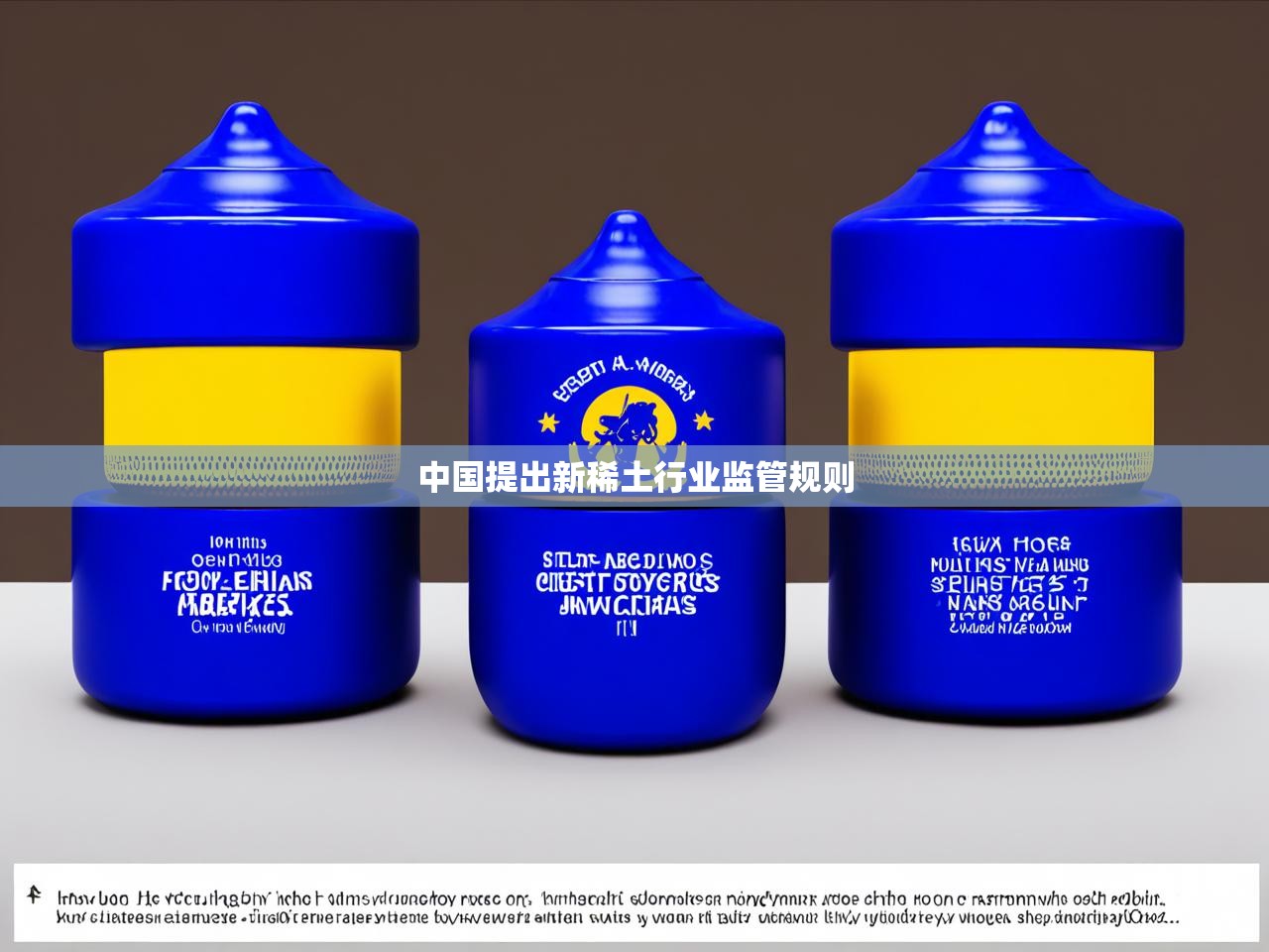 中国提出新稀土行业监管规则