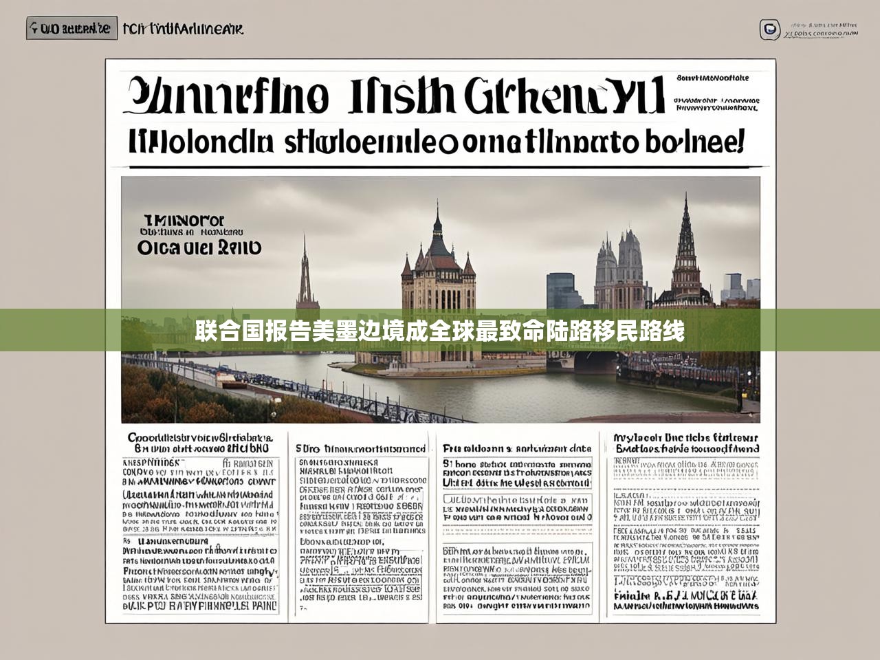 联合国报告美墨边境成全球最致命陆路移民路线 联合国报告美墨边境成全球最致命陆路移民路线