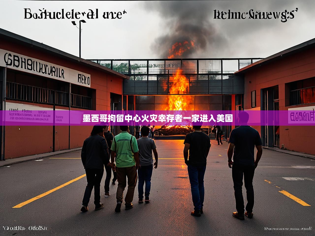 墨西哥拘留中心火灾幸存者一家进入美国