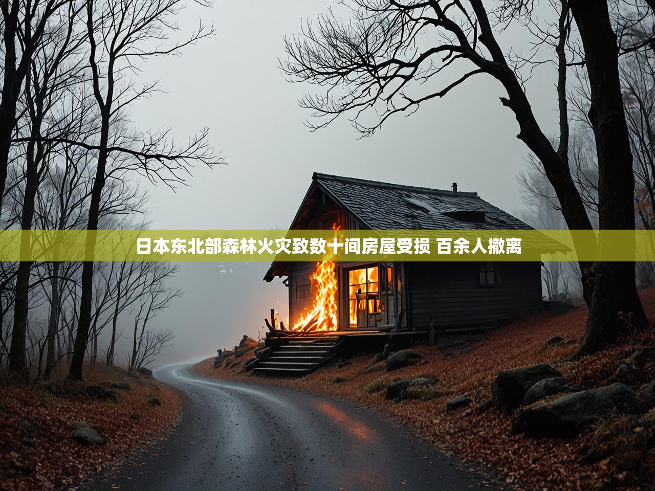 日本东北部森林火灾致数十间房屋受损 百余人撤离 日本东北部森林火灾致数十间房屋受损 百余人撤离