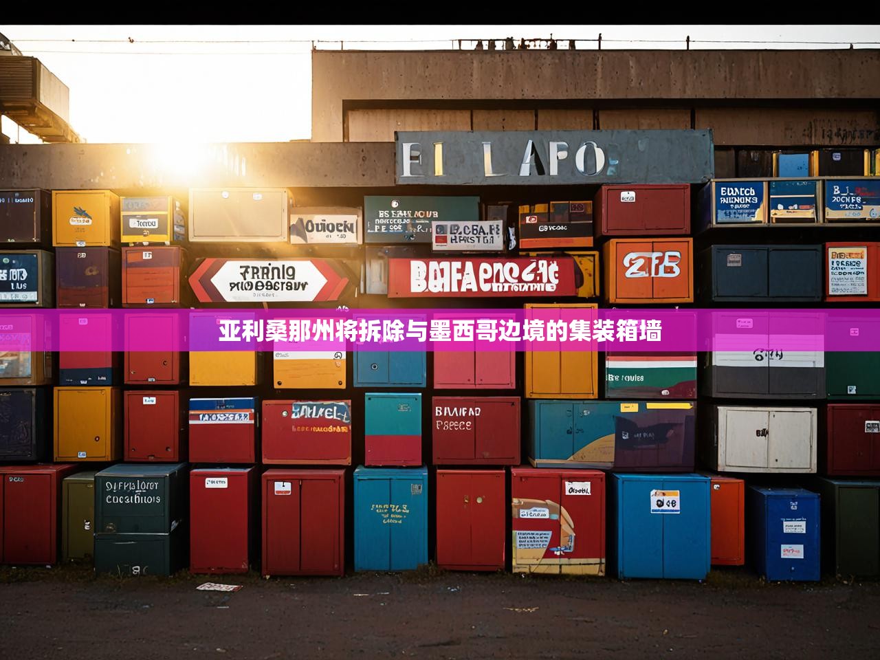 亚利桑那州将拆除与墨西哥边境的集装箱墙 亚利桑那州将拆除与墨西哥边境的集装箱墙