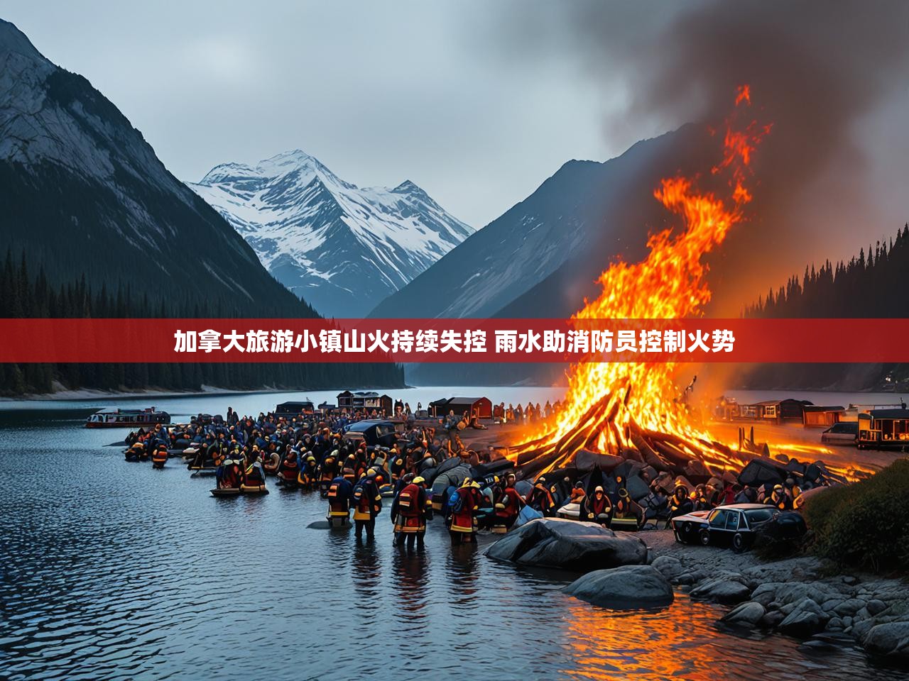 加拿大旅游小镇山火持续失控 雨水助消防员控制火势