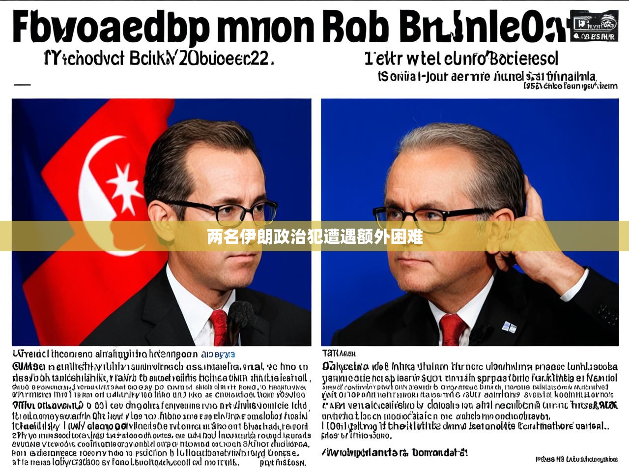 两名伊朗政治犯遭遇额外困难