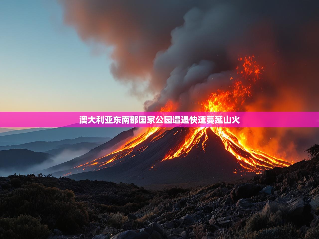 澳大利亚东南部国家公园遭遇快速蔓延山火