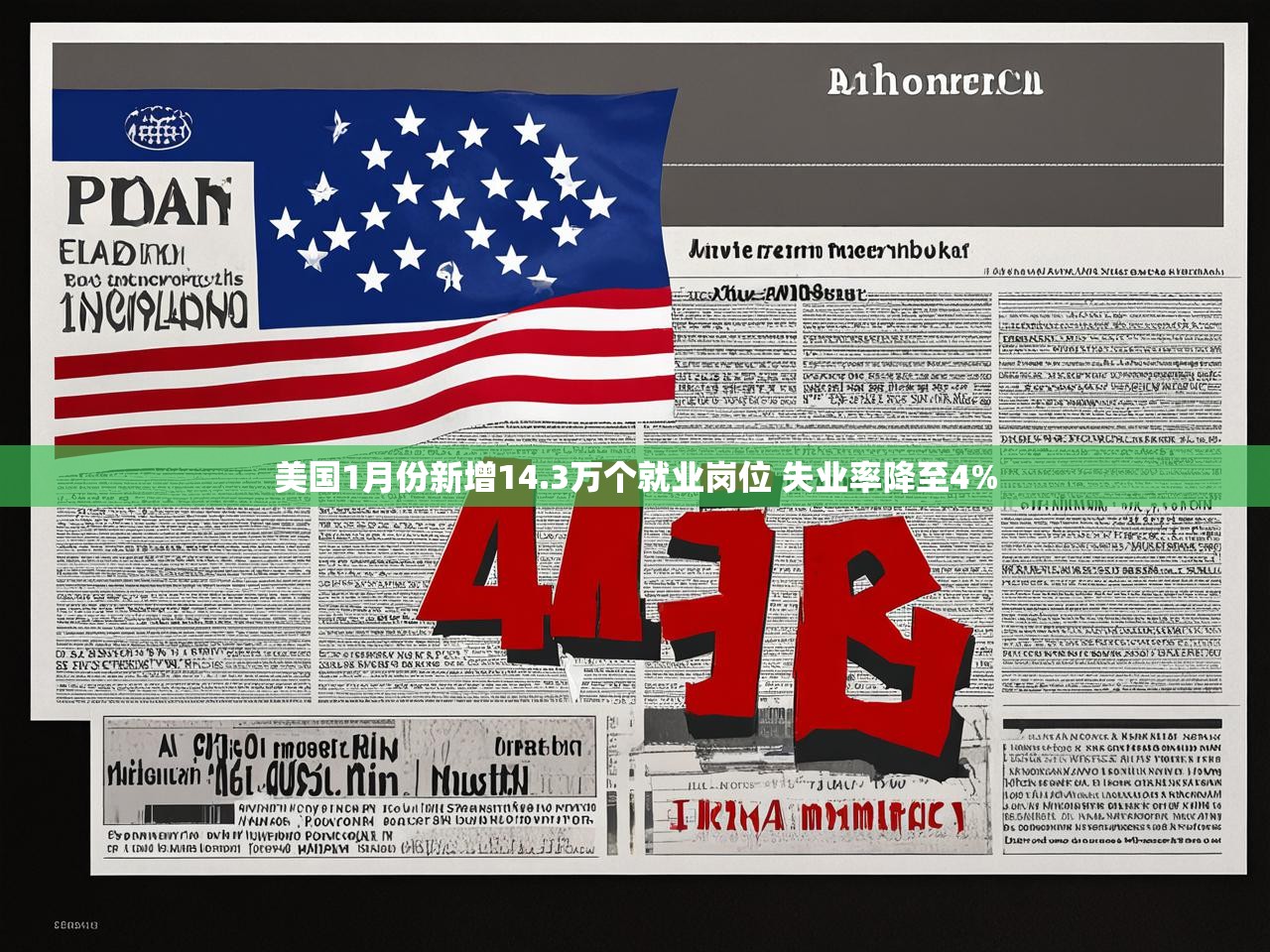 美国1月份新增14.3万个就业岗位 失业率降至4% 美国1月份新增14.3万个就业岗位 失业率降至4%
