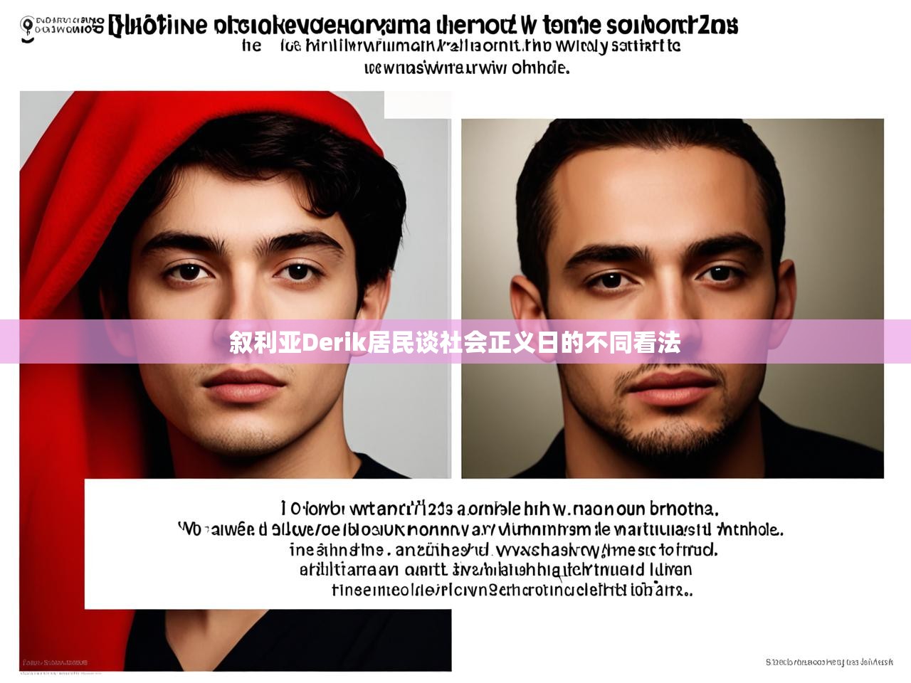 叙利亚Derik居民谈社会正义日的不同看法 叙利亚Derik居民谈社会正义日的不同看法