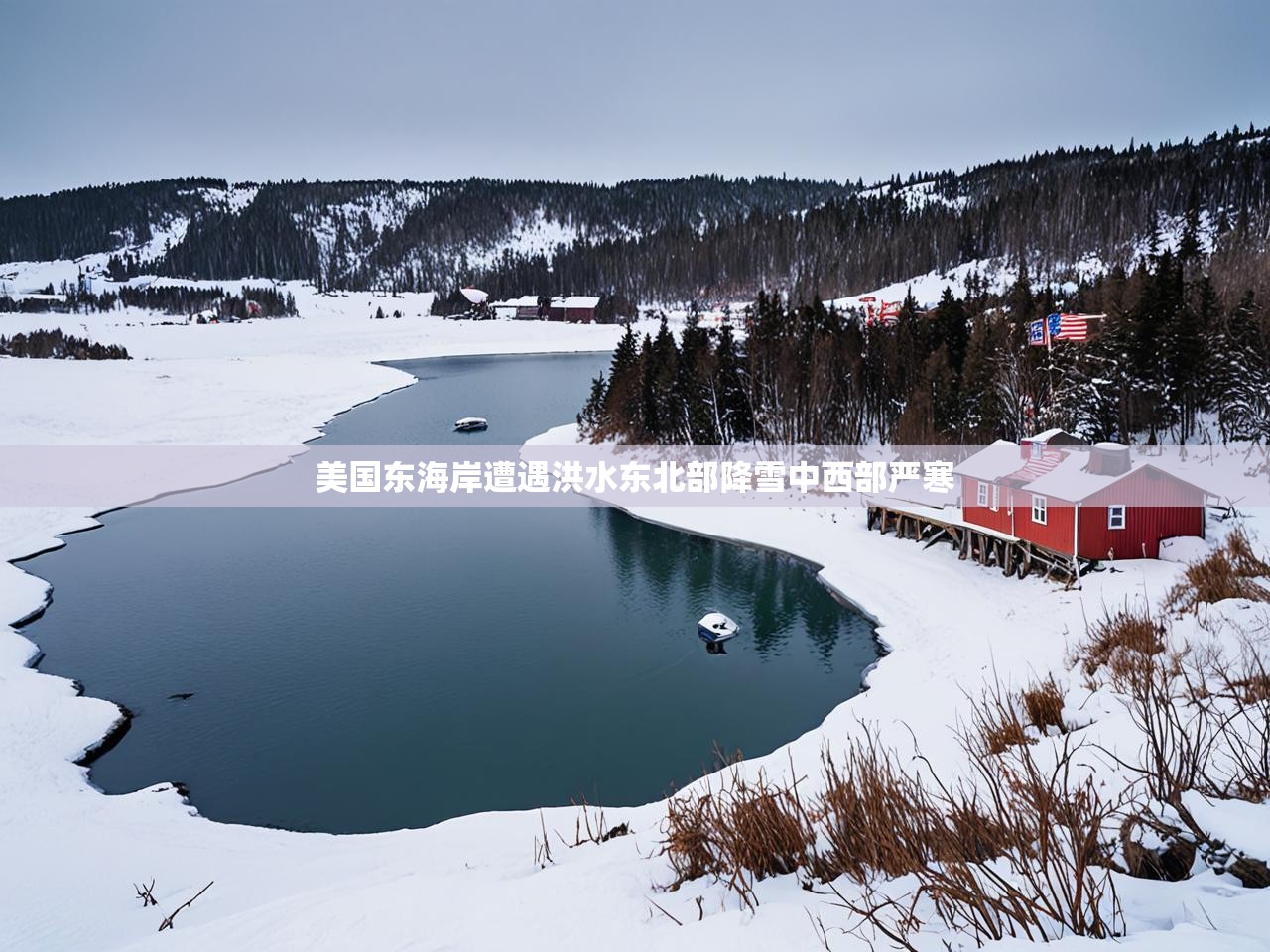美国东海岸遭遇洪水东北部降雪中西部严寒