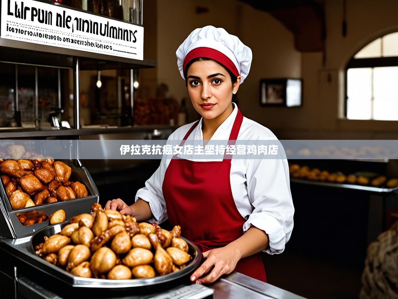 伊拉克抗癌女店主坚持经营鸡肉店