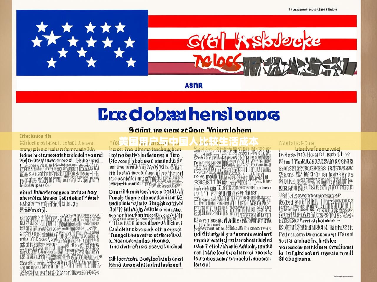 美国用户与中国人比较生活成本