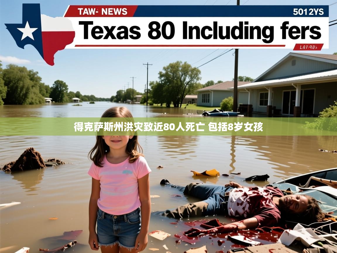 得克萨斯州洪灾致近80人死亡 包括8岁女孩