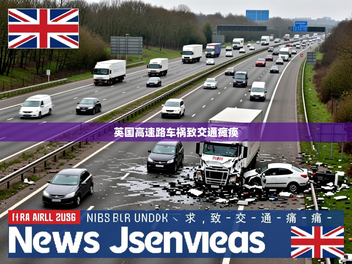 英国高速路车祸致交通瘫痪