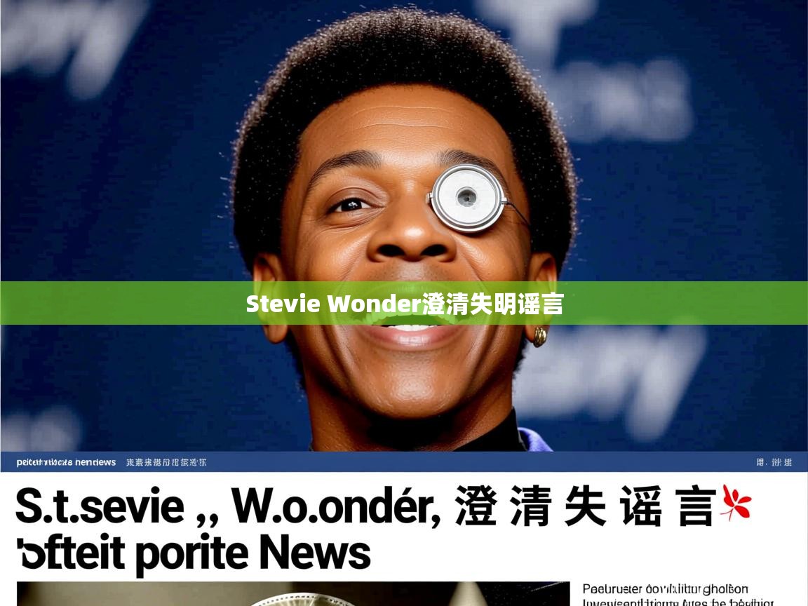 Stevie Wonder澄清失明谣言