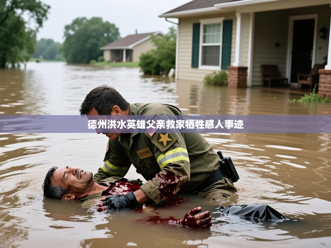 德州洪水英雄父亲救家牺牲感人事迹